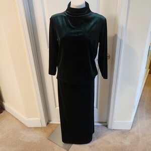 Talbots velvet like skirt 2 piece outfit size small